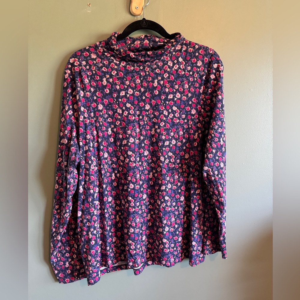 Multicolor floral turtleneck from J Crew